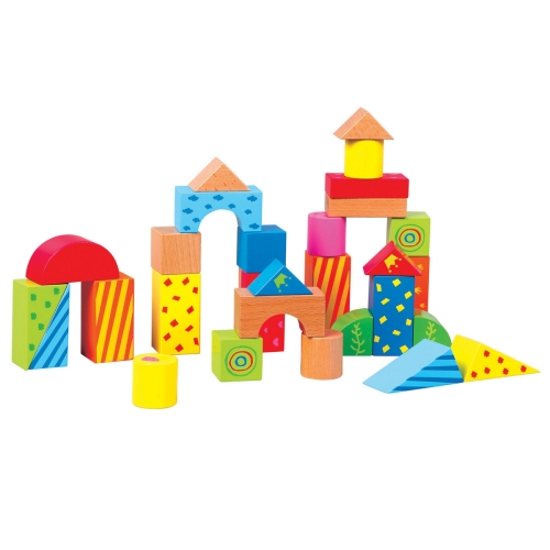 New Classic Toys Chariot with Colored Blocks